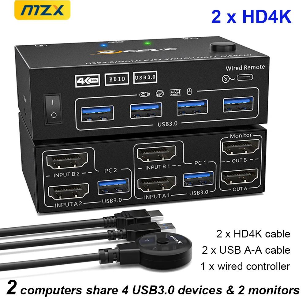 PC ǻ    Ʈ ó ñ, HDMI Ű 콺, KVM ġ 2 HDMI ȣȯ, 4K 60Hz, 4 USB 3.0